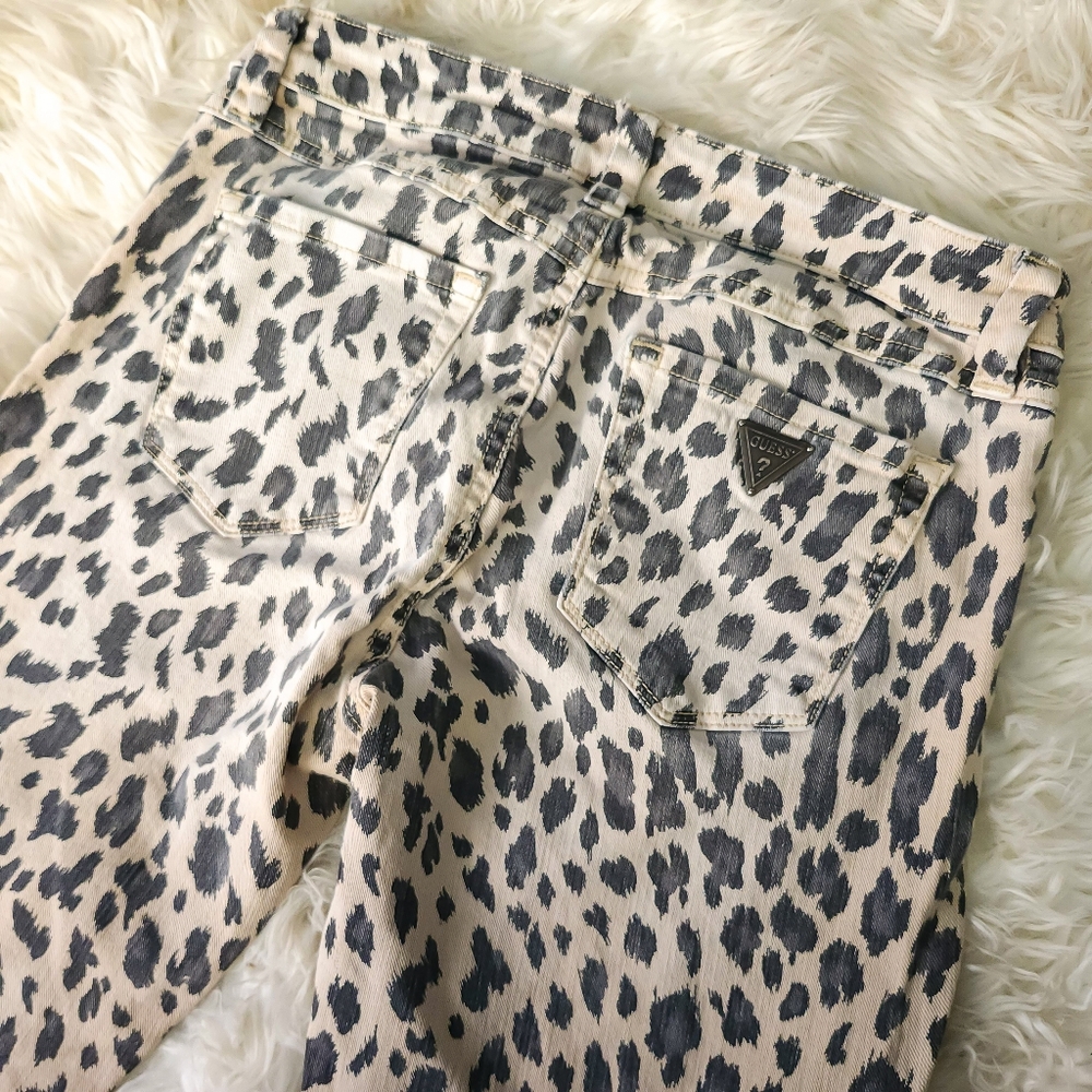 🐆 Vintage Guess “Brittney Skinny” Leopard Jeans 🖤Tagged 27 — fits 26–27”